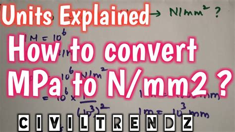 Convert N/mm2 to megapascal .